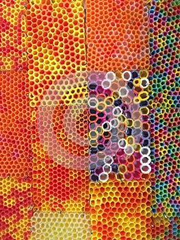 Colorful straw background