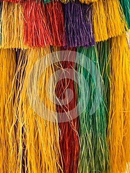 Colorful Straw Raffia Ethnic Design