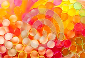 Colorful straws macro abstract