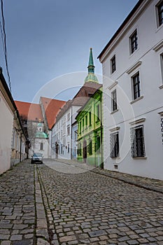 Colorful street in Bratislava Historic  Center,  Slovakia