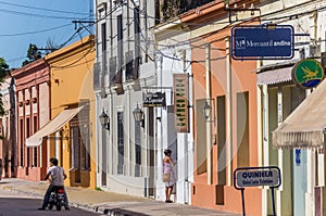 Colorful street in the center of San Antonio de Areco