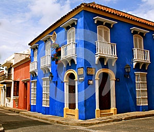 Colorful Street Corner, Cartagena de Indias photo