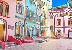 The colorful street of Izmailovsky Kremlin