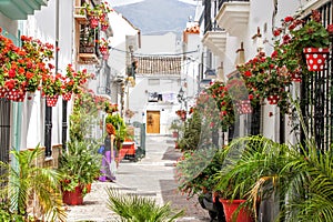 Colorful street old city Estepona