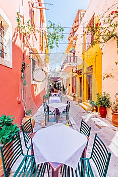 Colorful street of Rethimno
