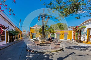 Colorful streets Getsemanir Cartagena de los indias Bolivar Colo