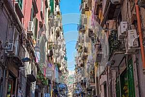 Colorful streets of Naples, Italy