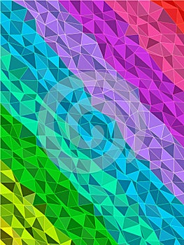 Colorful stripe in triangles pattern with line texture