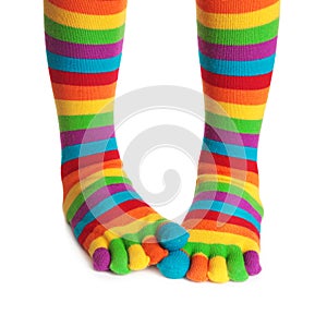 Colorful striped socks