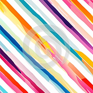 Colorful stripes background.  Horizontal seamless pattern. generative AI