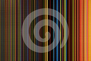 Colorful stripes on a broken LCD TV screen
