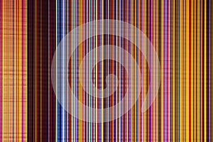 Colorful stripes on a broken LCD TV screen