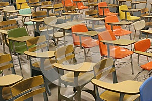 Colorful Student Desks