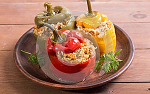 Colorful stuffed peppers