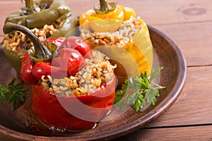 Colorful stuffed peppers