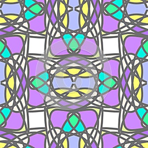 Colorful stylized mosaic seamless pattern