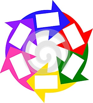 Colorful success circle