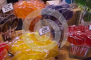 Colorful Suckers Candy in Vancouvers Grandville Island Market