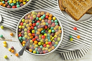 Colorful Sugar Breakfast Cereal