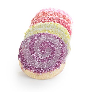 Colorful Sugar Cookies Isolated