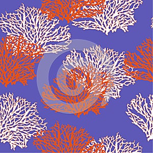 Colorful summer seamless hand drawn coral pattern vector illustration design for fashion ,fabric,wallpaper,web and all prints