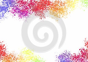 colorful sun rainbow frame background