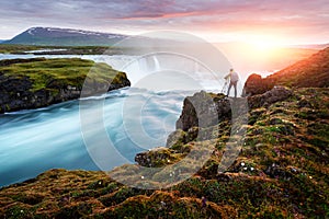 Godafoss waterfall on Skjalfandafljot river photo