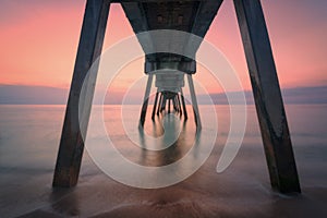 Colorful Sunrise at the Pier, Florida, USA