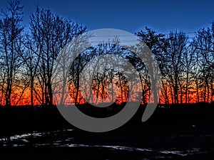 Colorful Sunset Silohette