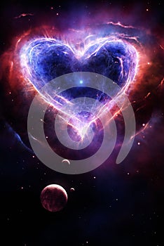 Colorful supernova heart