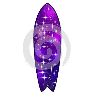 Colorful Surfboard on white background