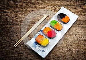 colorful Sushi set
