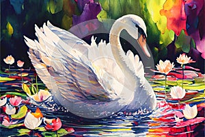 Colorful Swan