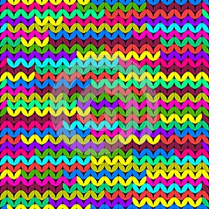 Colorful sweater kint style seamless pattern