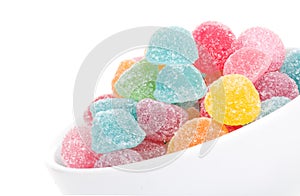 Colorful sweetness jelly candy isolated