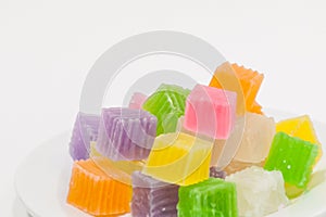 Colorful sweetness jelly candy .