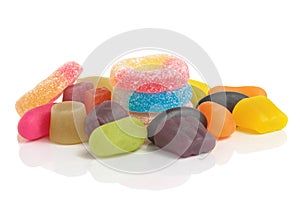 Colorful Sweets on White Background