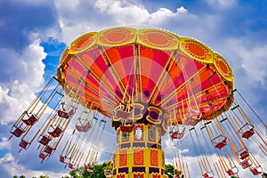 Colorful swing ride