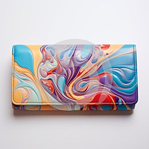 Colorful Swirl Design Wallet With Artgerm Style And High Detail