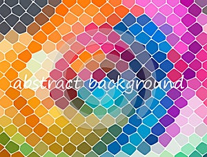 Colorful swirl rainbow polygon background or vector frame photo
