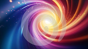 Colorful Swirling Light Vortex