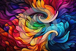 a colorful swirly pattern