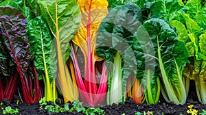 Colorful Swiss Chard Rainbow Garden