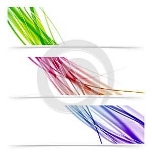 Colorful swoosh speed wave line banner collection