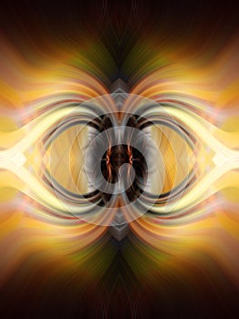 Colorful symmetrical abstract twirl effect for background