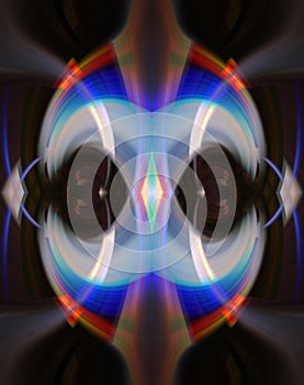 Colorful symmetrical abstract twirl effect for background
