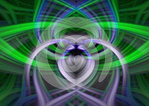 Colorful symmetrical abstract twirl effect for background