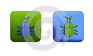 Colorful System bug concept icon isolated on white background. Code bug concept. Bug in the system. Bug searching