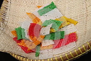 Colorful Tapioca Curly Crackers photo