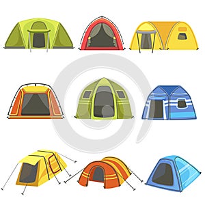 Colorful Tarpaulin Tents Set